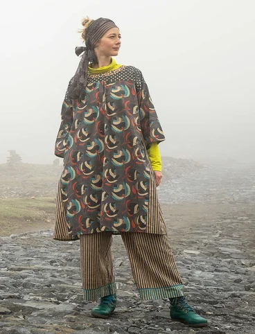 Geweven jurk "Gulab" van biologisch katoen - asgrijs