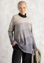 “Siv” knit tunic in recycled/organic cotton - grey
