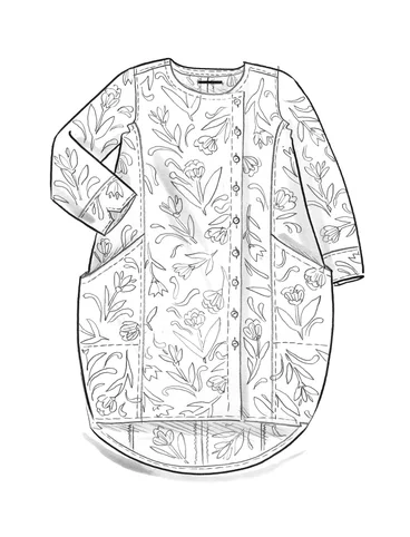 Woven “Blomen” dress in organic cotton - mustard
