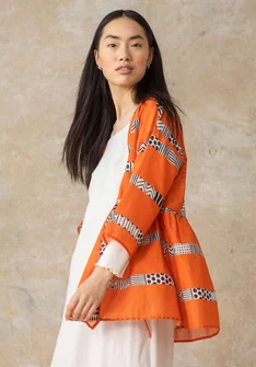 “Zenit” woven organic cotton blouse - rowan