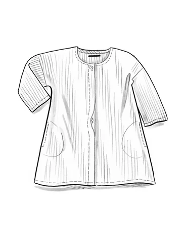 “Alva” woven linen blouse - black/striped