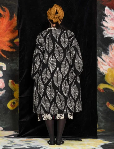 Kleid „Décor“ aus Öko-Baumwolle/Leinen - schwarz