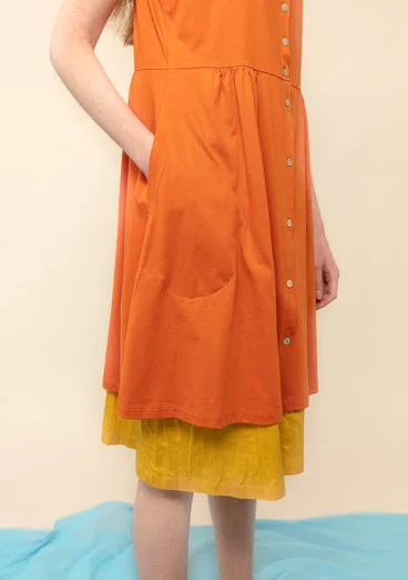 Trikotkleid „Lotus“ aus Öko-Baumwolle - gebranntes orange