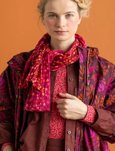 “Hedda” organic cotton scarf  - pomegranate/cerise