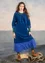 Velour dress in organic cotton/recycled polyester/spandex (indigo S)