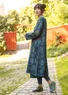 “Bulgaria” knitted coat in a wool and organic/recycled cotton blend (indigo XS)