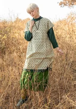 “Thistle” woven organic cotton dress - green tea