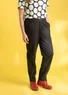 Woven pants in organic cotton dobby (black S)