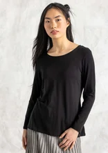 “Tina” jersey top in lyocell/spandex - black