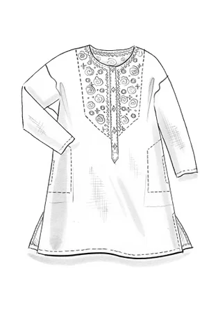 "Mirror" woven organic cotton tunic - ecru