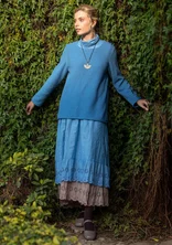 Organic cotton, textured-knit sweater - flax blue