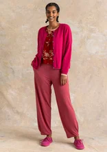 Viscose/spandex jersey trousers - fig