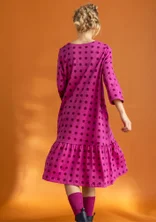 Tricot jurk "Tyra" van biologisch katoen/modal - cerise/dessin
