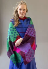 Sjaal "Kaan" van geweven wol - aubergine