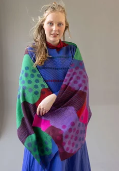 “Kaan” woven wool scarf - aubergine