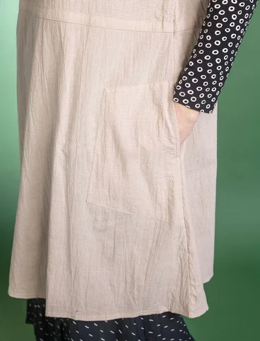 Woven sleeveless dress in organic cotton - limestone
