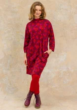 “Hillevi” floral/solid-colour lyocell/elastane jersey dress - amaryllis/patterned