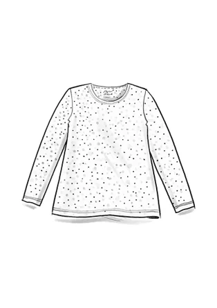 Tricot top "Helga" van lyocell/elastaan - jade/dessin