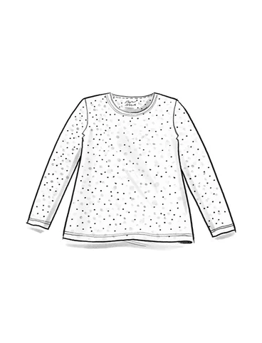 Tricot top "Helga" van lyocell/elastaan - jade/dessin