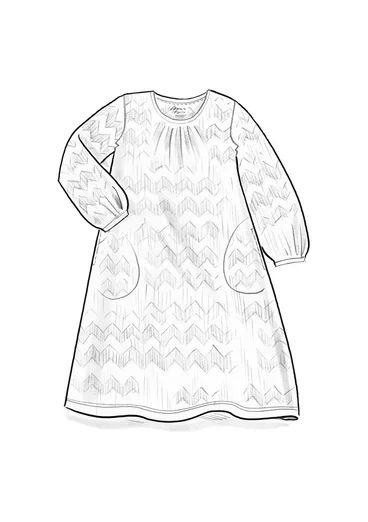 Robe ”Eleonora” en jersey de coton biologique/élasthanne - bleu ciel/motif