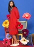 “Margit” woven linen/modal dress (parrot red S)