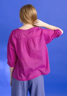 Geweven blouse "Hedda" van biologisch katoen - cerise