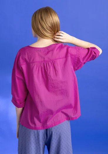 Blouse tissée « Hedda » en coton biologique - cerise