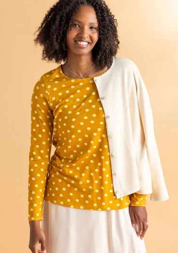 “Pearl” lyocell/elastane jersey top - mango/patterned