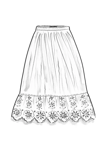 Woven petticoat slip in organic cotton - ecru