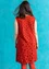 “Iris” knit fabric tunic in organic/recycled cotton (parrot red/patterned S)