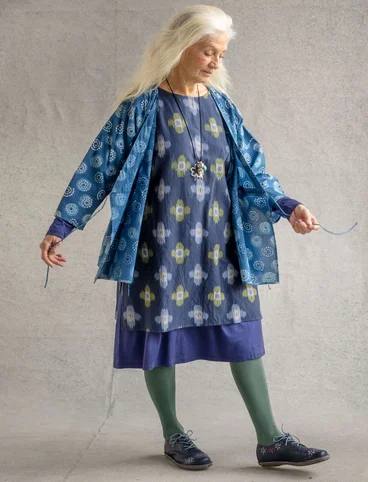 “Harda” woven cotton tunic - ink blue