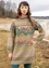 “Borealis” organic and recycled cotton/wool knit tunic (light sage M)