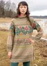 “Borealis” knit tunic in organic and recycled cotton/wool (light sage S)