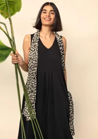 Robe en jersey de coton biologique/modal - noir