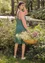 Geweven jurk "Garden" van biologisch katoen/linnen (alsem L)