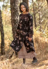 “Rose hip” woven organic cotton dress - black