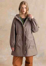 “Vendela” woven organic cotton parka - light potato