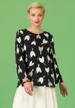 “Mika” organic cotton/modal top - black