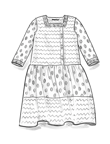 Kleid „Vilhelmina“ aus Öko-Baumwolle/Seide - dunkelindigo