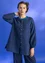 “Asta” woven linen smock blouse (indigo/striped XS)