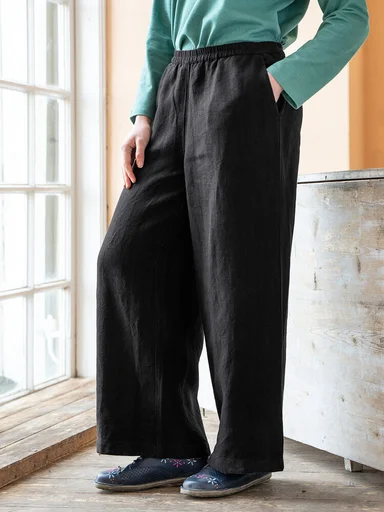 Woven linen pants