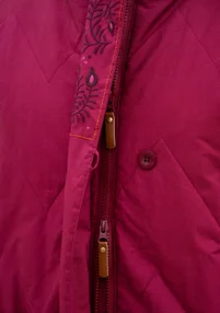 “Svalbard” woven quilted coat - purple red