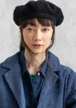 Knit beret in an alpaca blend - black