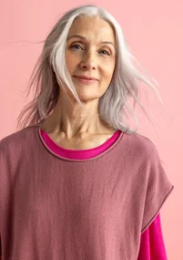 Sleeveless “Edna” Bästis sweater in recycled cotton - terrazzo pink