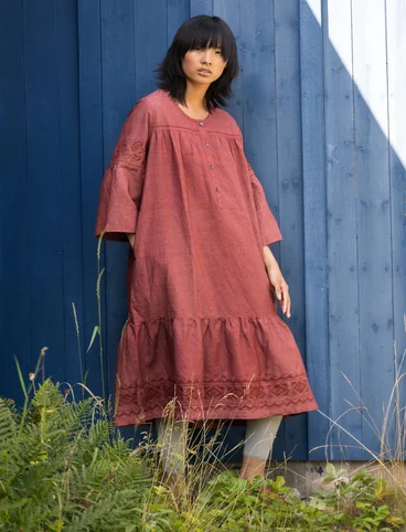 Kleid „Majorelle“ aus Öko-Baumwolle/Leinen - dunkellilie