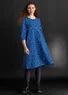 Robe « Ylva » en jersey de coton biologique/élasthanne (bleu lin/motif XS)