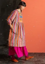 Robe "Jaipur" en tissu de laine/coton - masala