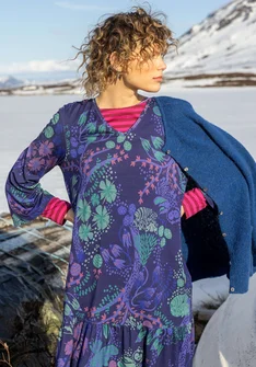 “Yura” jersey dress in organic cotton/spandex - midnight blue