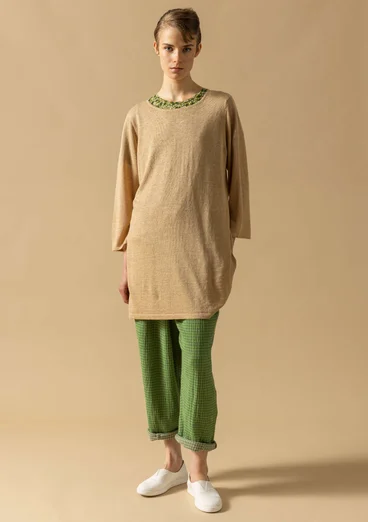 Knit tunic in linen/recycled linen - oatmeal