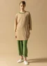 Knit tunic in linen/recycled linen (oatmeal S)